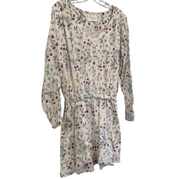 Capsule Collection by Juliette India Floral Mini Dress V Neck Long Sleeve Sz M